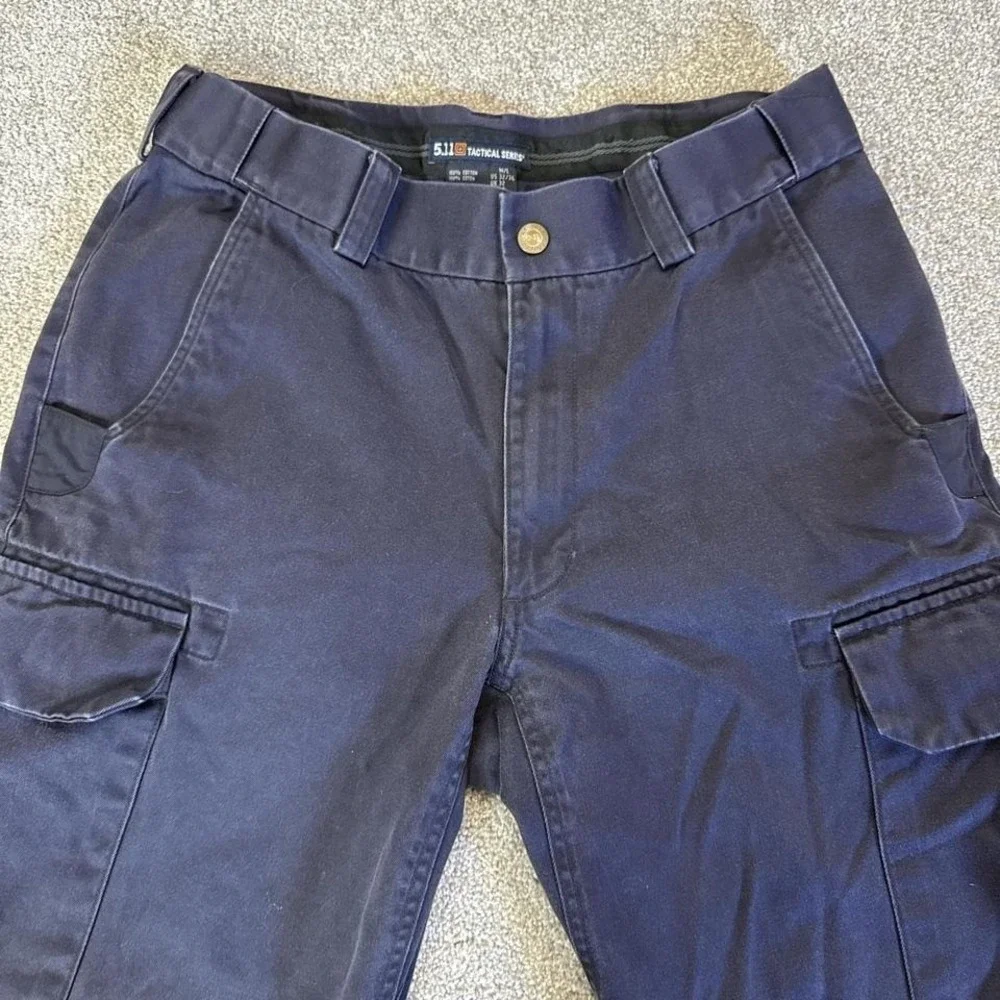 5.11 Tactical Pants 32x36 Dark Navy Cargo Ripstop Utility Workwear Police EMS